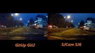 SJCam SJ6 Legend versus GitUp Git2 Lowlight DashCam Test