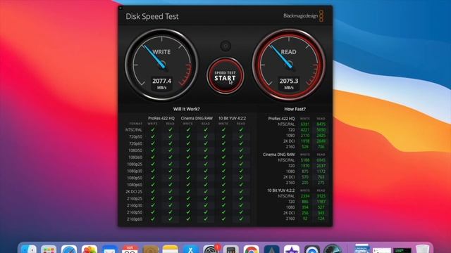 MACBOOK AIR 2020 M1 SSD SPEED TEST