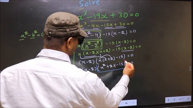 Solve cubic equation   x^3  -19 x+30=0