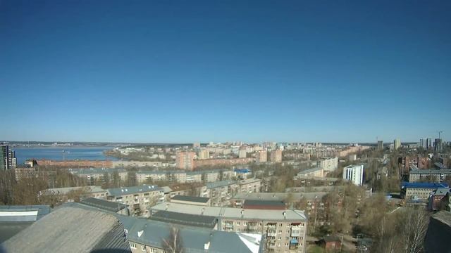 Зеленеющий Ижевск, таймлапс с крыши города