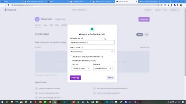 اضافة الشات والبوشر add chat support and pusher