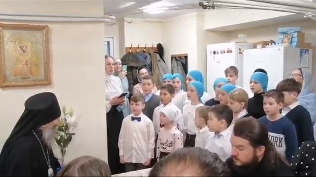 Выступление воскресной школы Благовещенского собора г. Арсеньева на праздник Благовещения