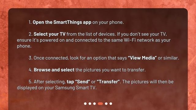 How do I transfer pictures from my phone to my Samsung Smart TV?