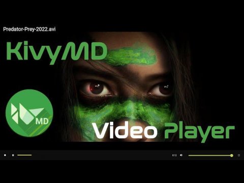 Custom video player in material design style