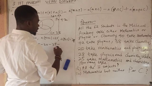 Question on Three set-venn problem | Lockdown learning :