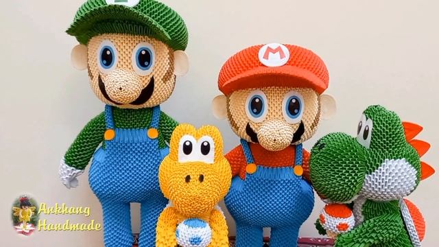 3d origami Luigi , super Mario bros | Paper Luigi  toy home decoration idea