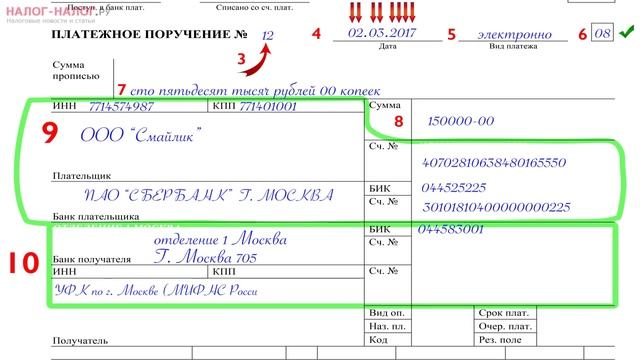Заполняем платежку в 2017 г. на перечисление страховых взносов на пенсионное страхование