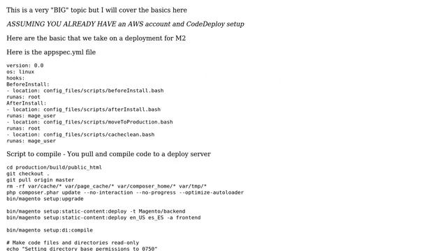 Magento: Magento 2 - AWS automatic codeDeploy via GitHub webhook
