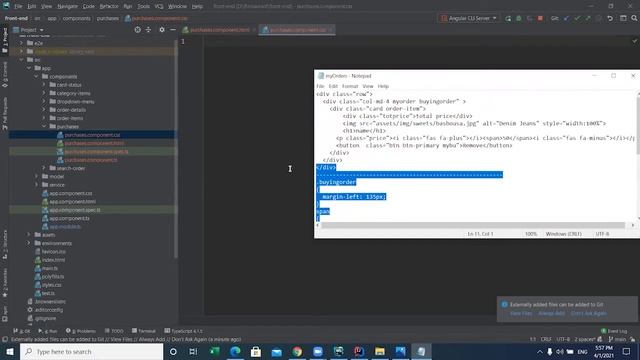 create Purchases Component