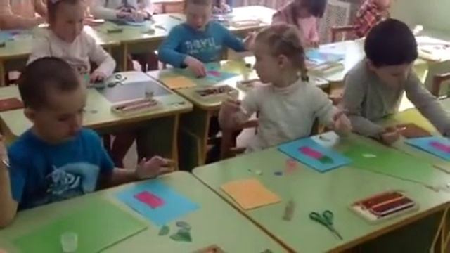 Аппликация "Космическая ракета" старшая группа