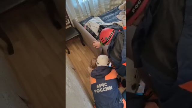 Камчатские спасатели МЧС России освободили ногу дошкольницы, застрявшую в диване.