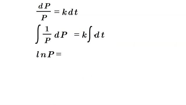 Solve dP/dt using separation of variables