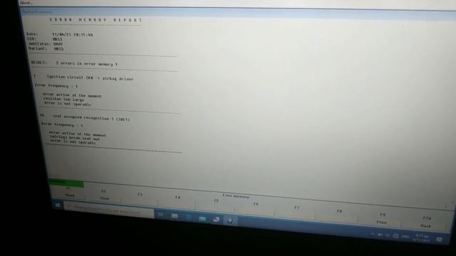 BMW INPA E46 Airbag Abs Ecu Faults