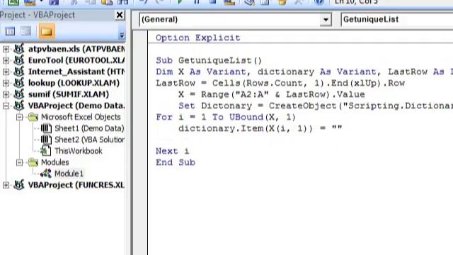 How to Select Unique Value in Excel VBA Vol 02
