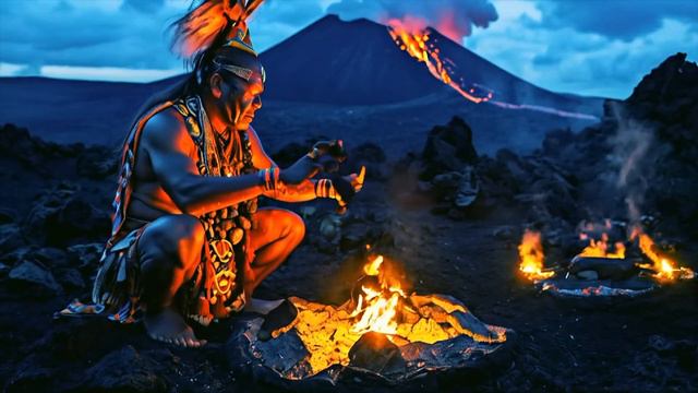Shamanic Ritual at the Volcanic Summit (AI music)