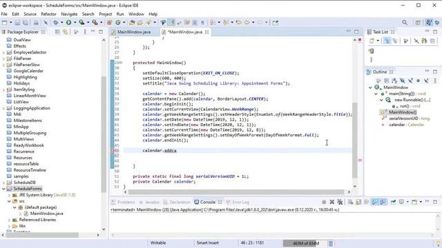 The Appointment & Recurrence Form in Scheduling for Java Swing
