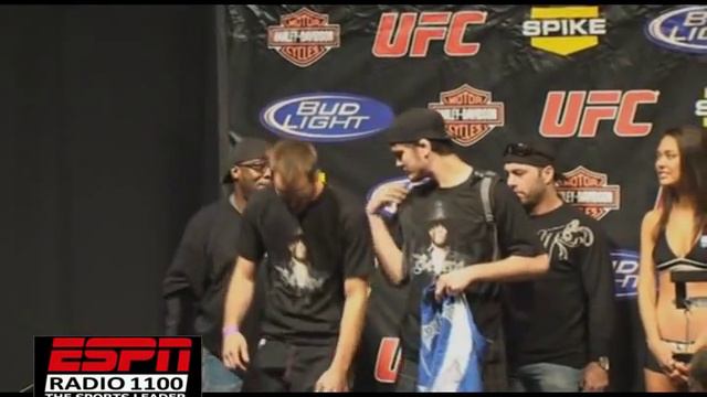 UFN 18 weigh-in Miller and Browning nearly brawl