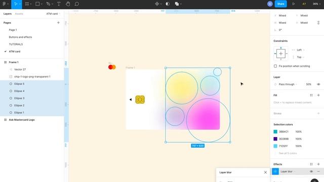 Create an ATM card on Figma