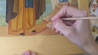 Дописываем горку. Пейзаж в иконе.