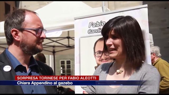 Sorpresa torinese per Fabio Aleotti: Chiara Appendino al gazebo