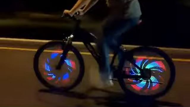 Радужные переливы LED светодиодной подсветки колес велосипеда - Led Lights