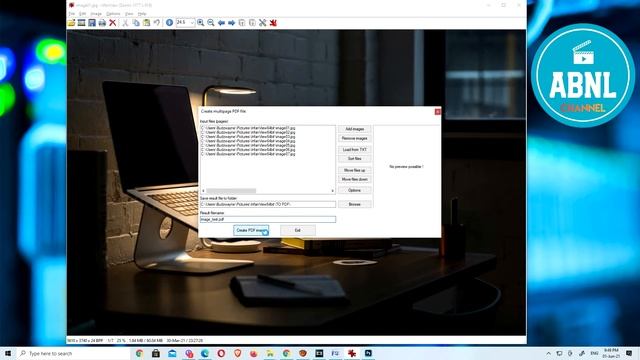 IRFANVIEW in Windows 10 - How to convert IMAGE to PDF file