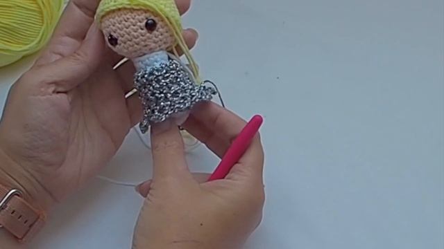 Crochet Sweet ANGEL Little Doll Amigurumi tutorial 1/2 subtitles for beginners+free written pattern