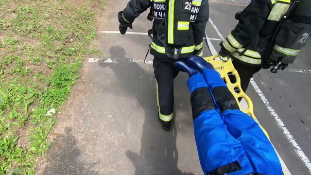 Тренировка огнеборцев Западного округа