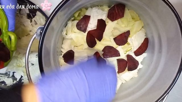Солёная капуста с свёклой!Отличный рецепт на зиму. Научилась от бабушки.
