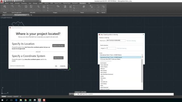 Plex.Earth 4: How to specify the location without a coordinate system - Georeference settings