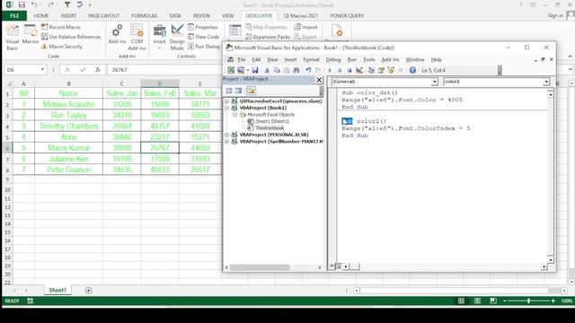 change front color VBA excel parts5| change font color vba excel | BASIC VBA