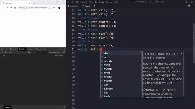 #6 Javascript Math Objeleri 2019 (Sıfırdan İleri Seviye ) #javascript #math
