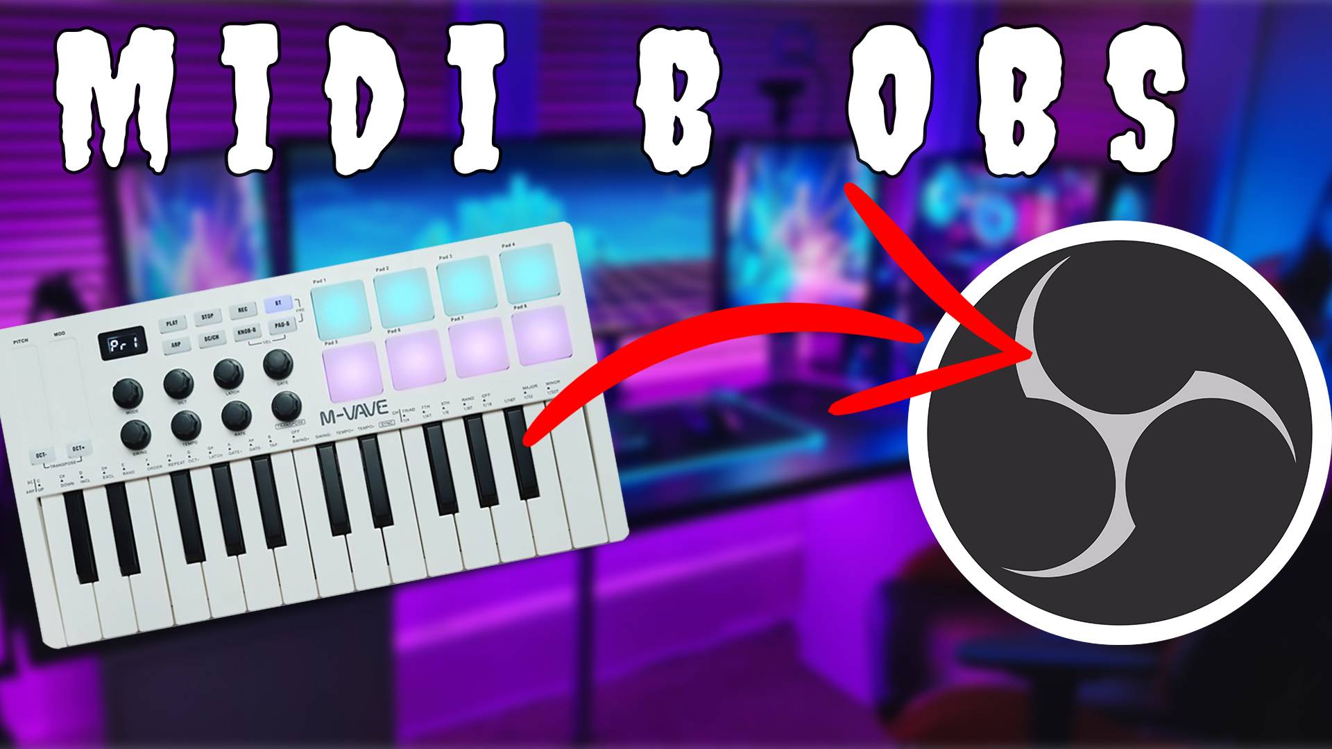 Как использовать любую MIDI клавиатуру в OBS