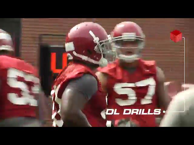 Alabama Spring Practice #1  DL Drills