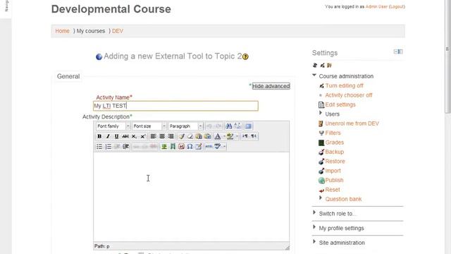 Moodle LTI Provider Sharing Tool