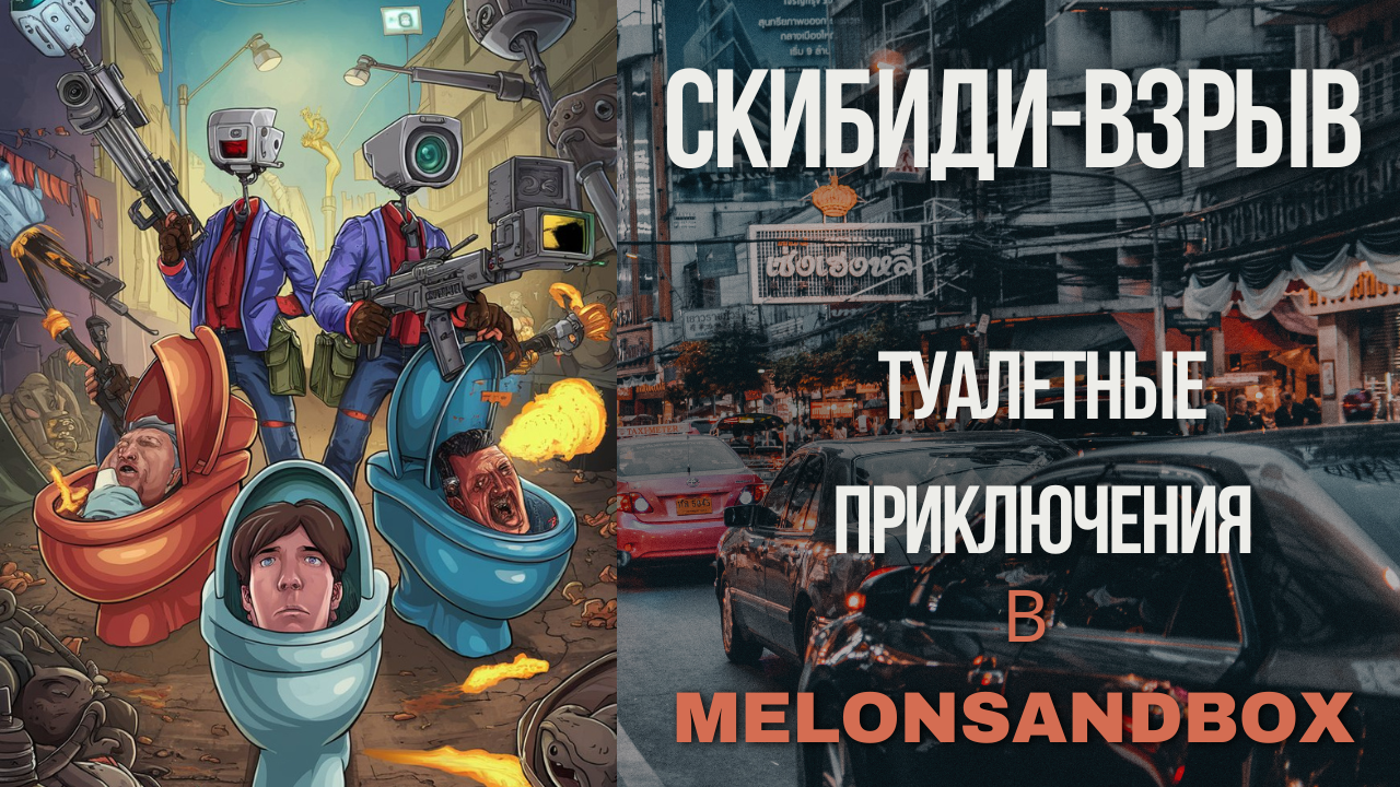 Скибиди-взрыв: Туалетные приключения в MelonSandbox