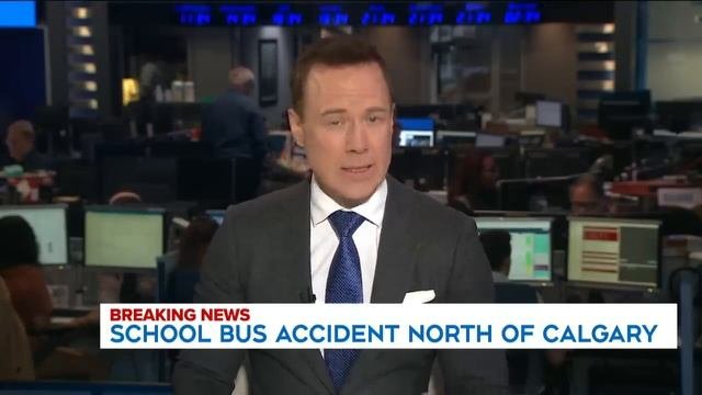 RCMP says a school bus with students teachers on board reportedly rolled over in Calgary Alta