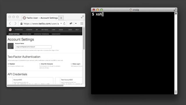 Twilio Shell Command