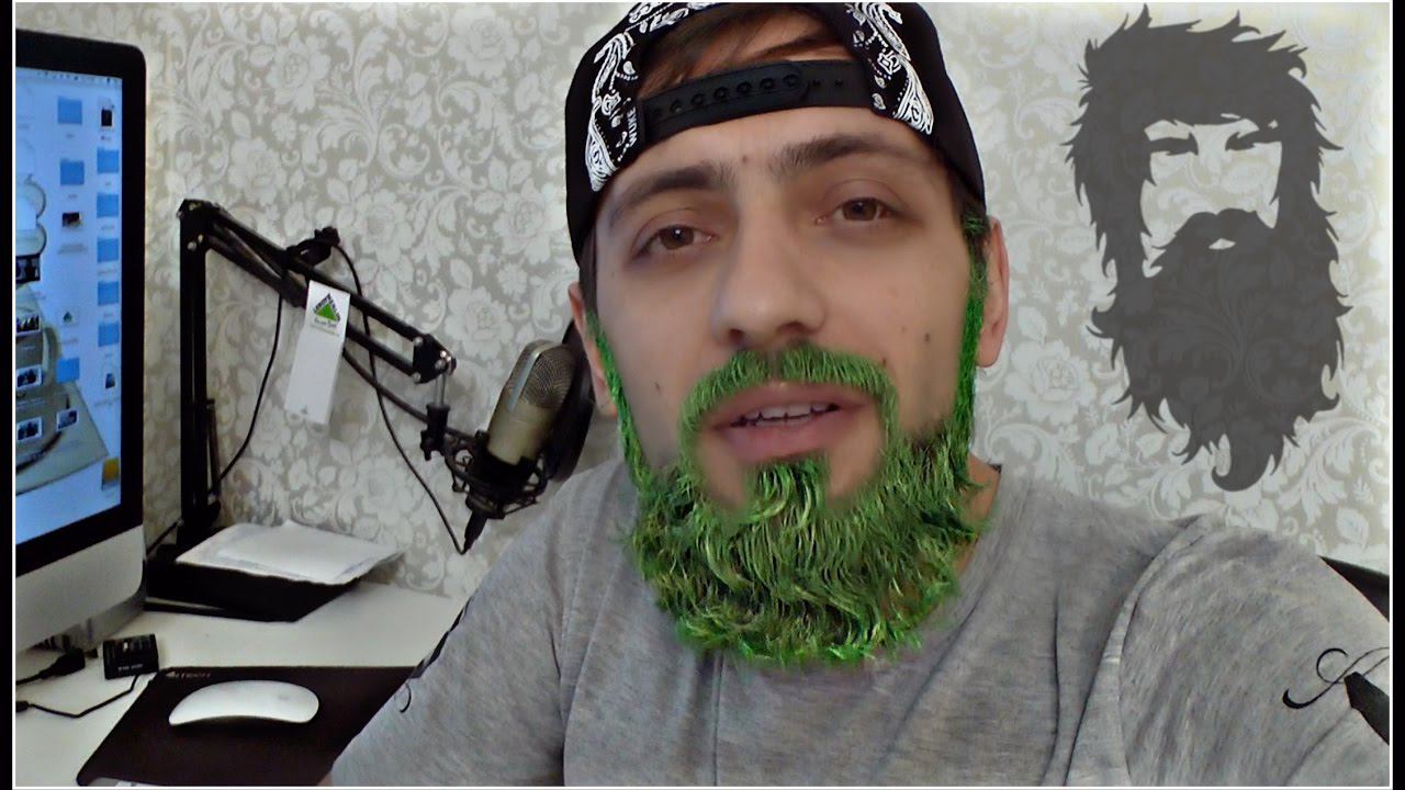 ПОКРАСИЛ БОРОДУ В ЗЕЛЕНЫЙ ЦВЕТ + КАК ПРАВИЛЬНО СТРИЧЬ БОРОДУ // How to cut a beard coloring green