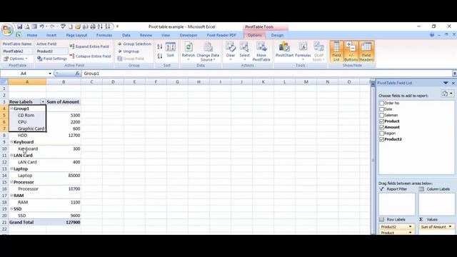 EXCEL - GROUP PIVOT TABLE ITEMS