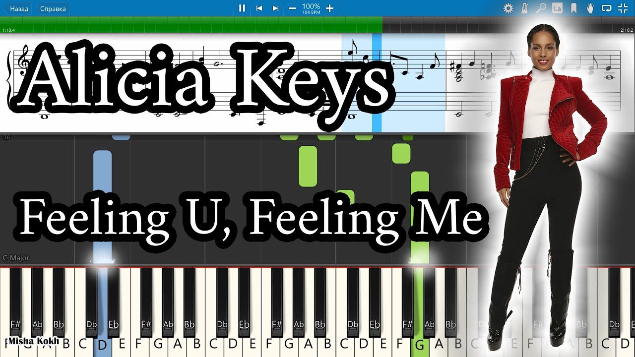 Alicia Keys - Feeling U, Feeling Me [Piano Tutorial | Sheets | MIDI] Synthesia