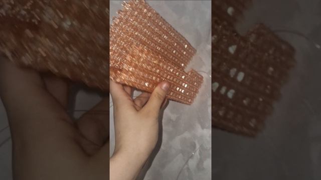 💠Нежная персиковая сумка из бусин💠
