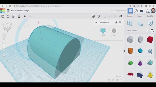 Парусник в Tinkercad