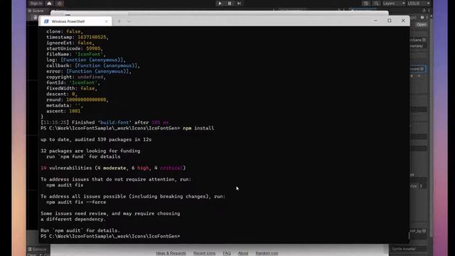 IconFonts in Unity