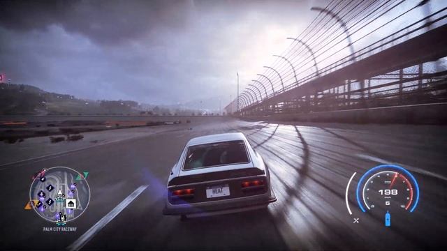 Need for Speed HEAT - 1971 Nissan Fairlady 240 ZG - Car Show Speed Jump Crash Test .