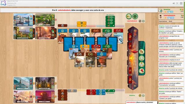 Jugando en BGA - 7 Wonders Duel