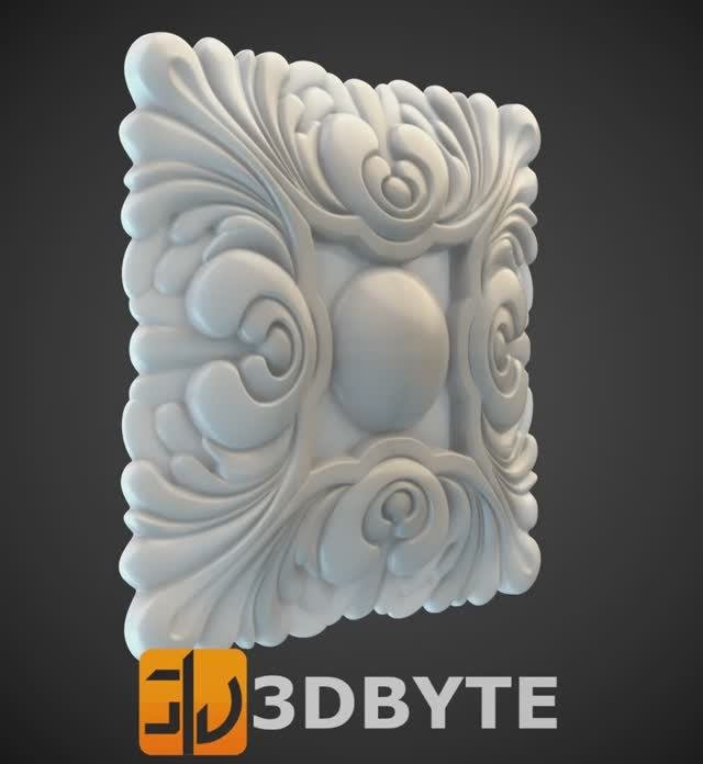 3dmodel - Square decor 22  Квадратный декор 22 3dbyte 3dprint