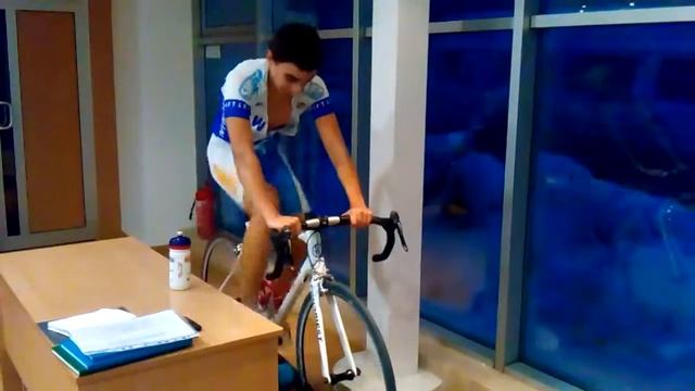 Мишина тренировка на станке tacx