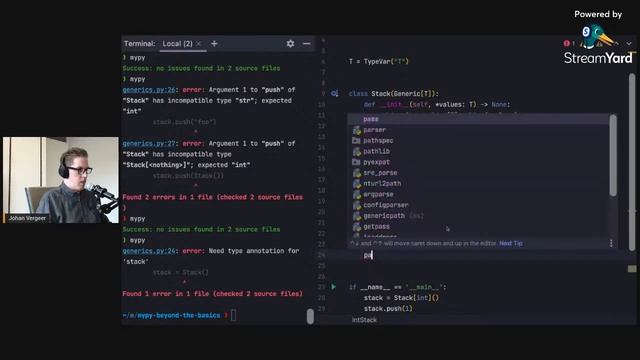 MyPy Beyond the Basics with Johan Vergeer
