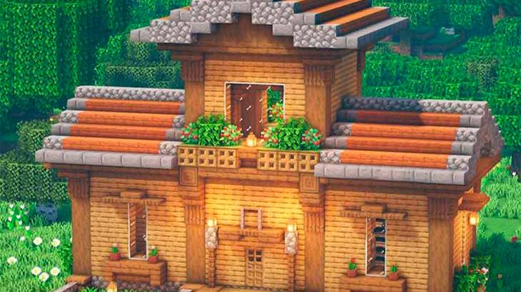 Деревянный дом с небольшой фермой